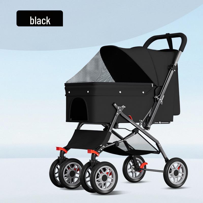 Foldable Lightweight Pet Stroller for Small & Medium Dogs and Cats