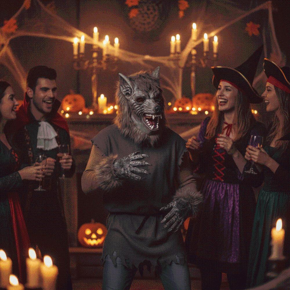 Realistic Werewolf Mask Latex Masquerade Headpiece Party Props Beast Cosplay Gear  Pranksters