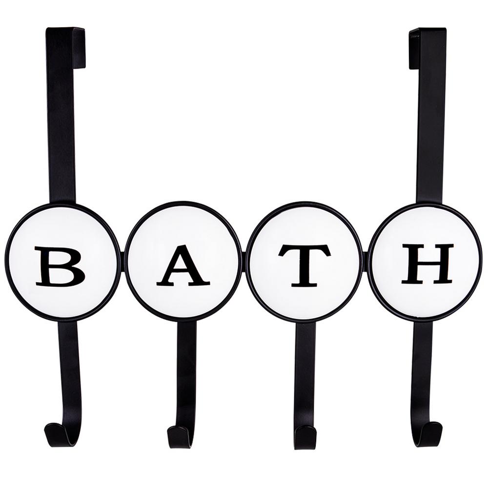 AWD INTERIOR 1482 BATH door hanger black metal