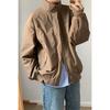 Japanese Retro Simple and Versatile Lapel Tooling Jacket Men's and Women's Loose Casual Tops, Spring and Autumn Tide Brand Jackets Men's Tide