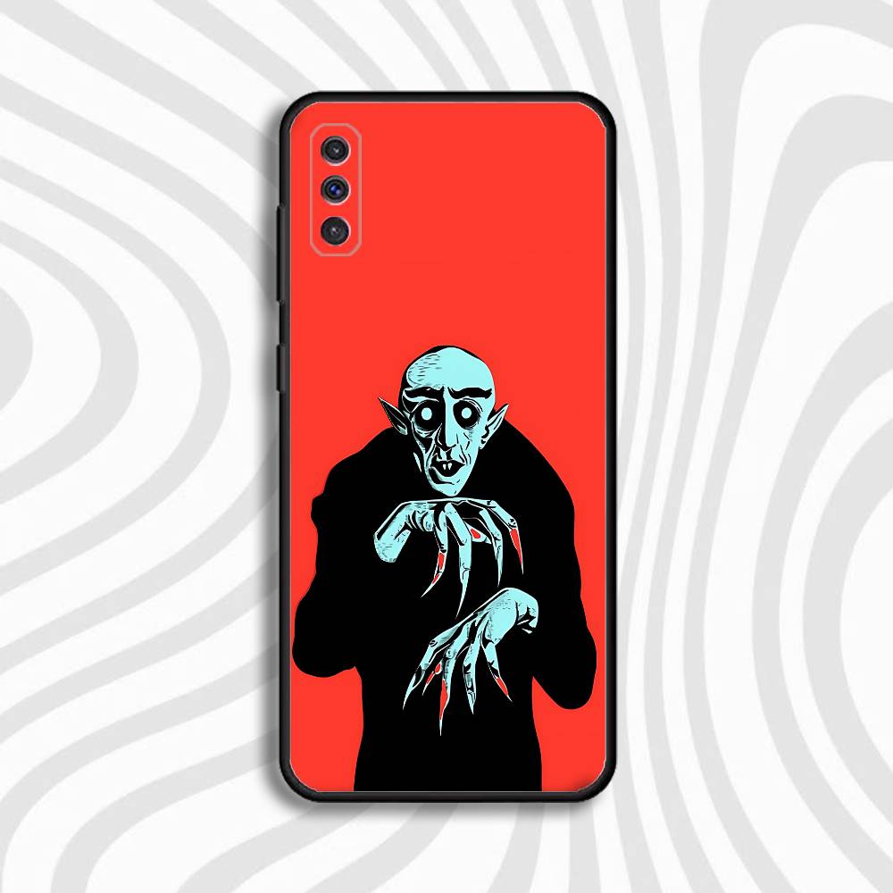 N-Nosferatu Vampire Goth Phone Case For Samsung S10,S21,FE,S21,Note 20,S26,S25,S24,S23,Ultra,S9,22,Plus Soft Silicone Black Case