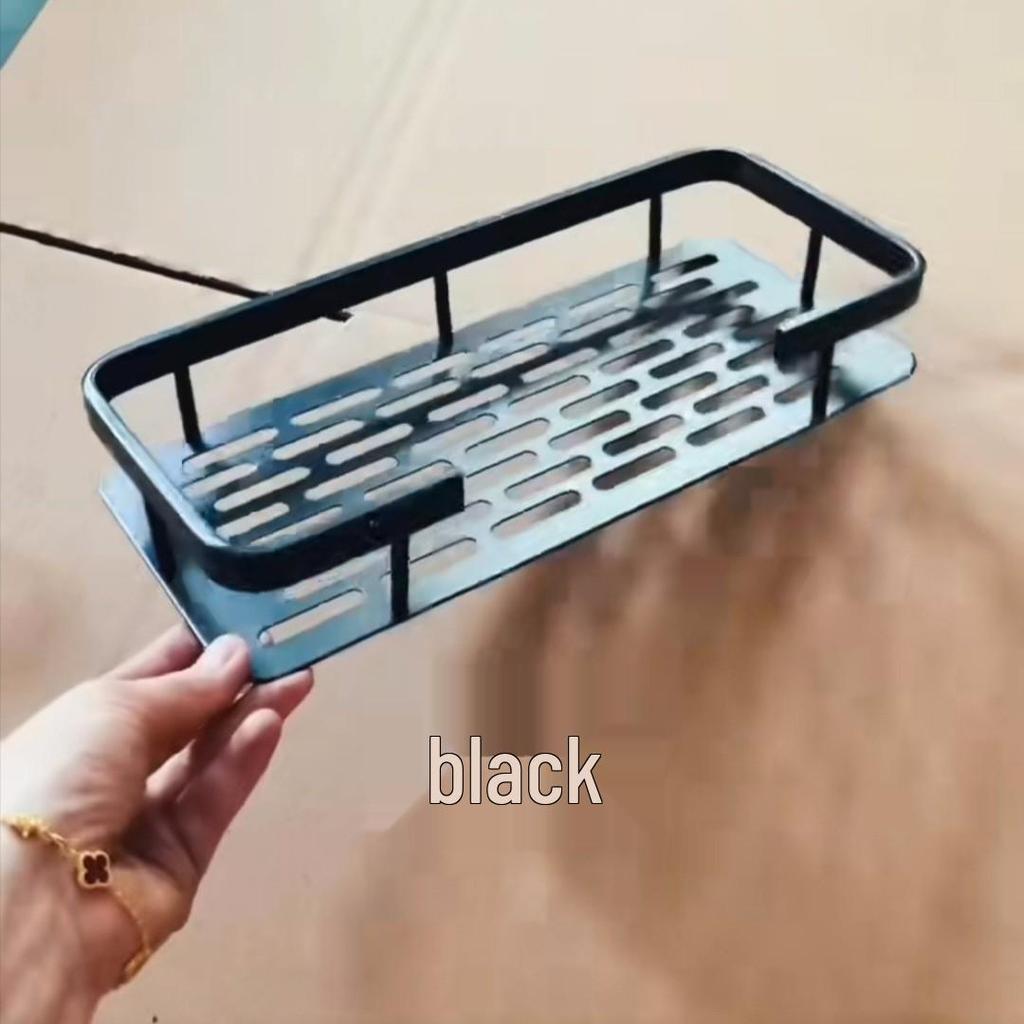 White No-Punch Corner Bathroom Storage Rack Organizer