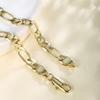 XP Jewelry -- ( 19.5 / 25 Cm X 6 Mm ) Fashion Figaro 3:1 Bracelet For Men Jewelry 14 K Light Gold Plated Eco- Friendly