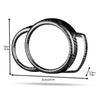 AIRSPEED Mini F54 F55 F56 F57 F60 Real Hard Carbon Fiber Dashboard Cover Decorative Frame Speedometer Sticker MINI Interior Panel Accessories (Black)