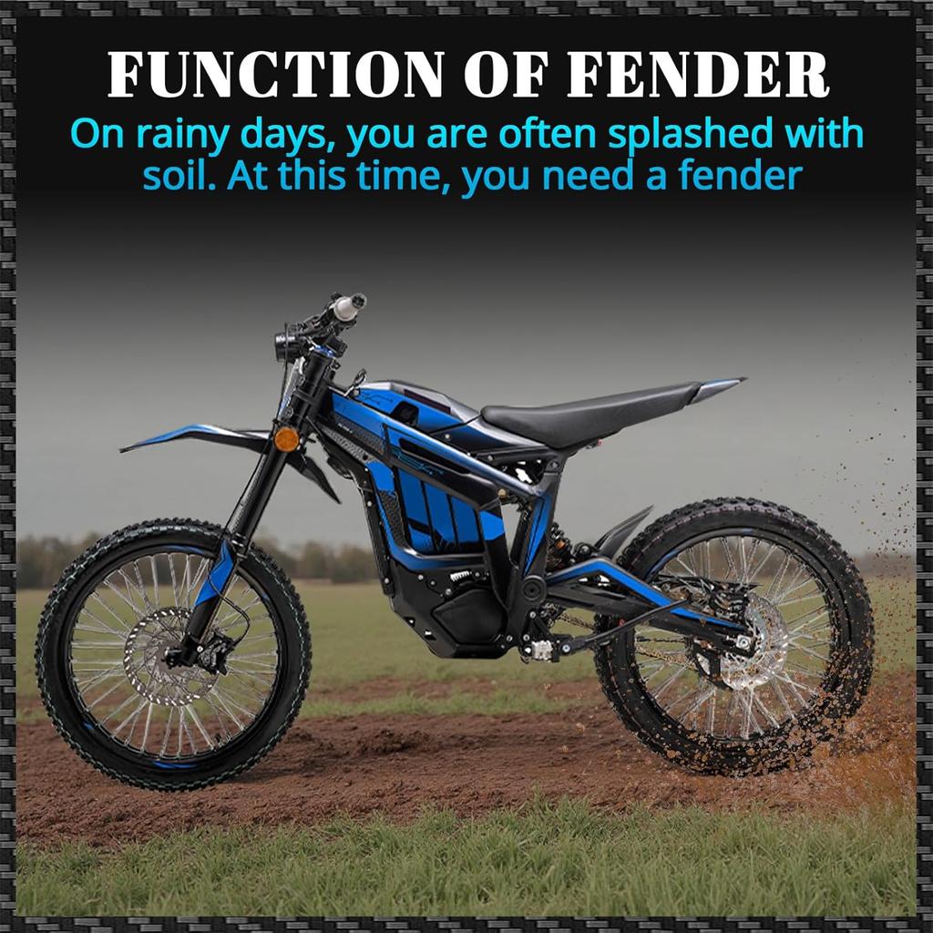 CHANGCHENG Motorcycle Rear Fender Mudguard Fender Protector Carbon Fiber Pattern for Talaria Sting MX3/MX4/MX5 Electric Dirt Bike