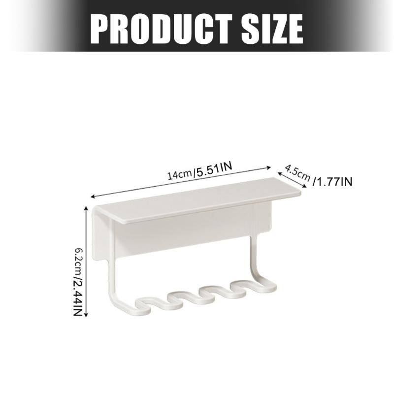 Selfadhesive 4 Slot Toothbrush Rack With Strong Adhesive Wall Mounted Bathroom Storage For Toothpaste And Accessories 2X