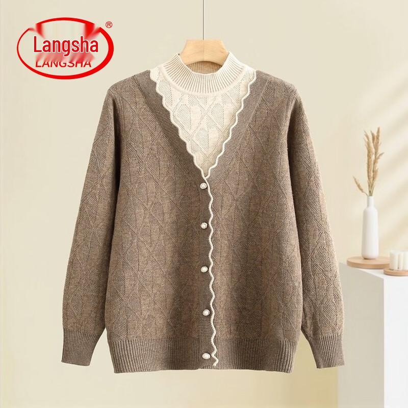 LangSha Women s Fleece Lined Knitted Sweater Top 4XL 3650₽
