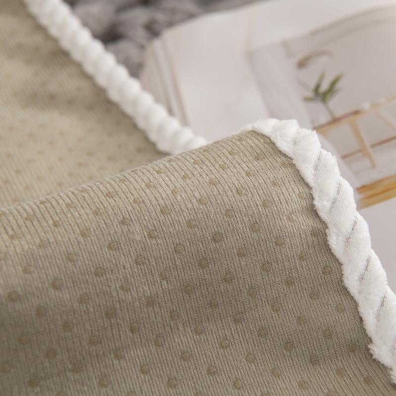 Sofa Cushion Winter Thickened Fleece Non-Slip Simple Modern Cushion Sofa Cover Cover Towel Winter Style