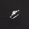 Bling 925 Sterling Silver Flash Diamond Ring Women Opening Adjustable Ring For Women Wedding Gift
