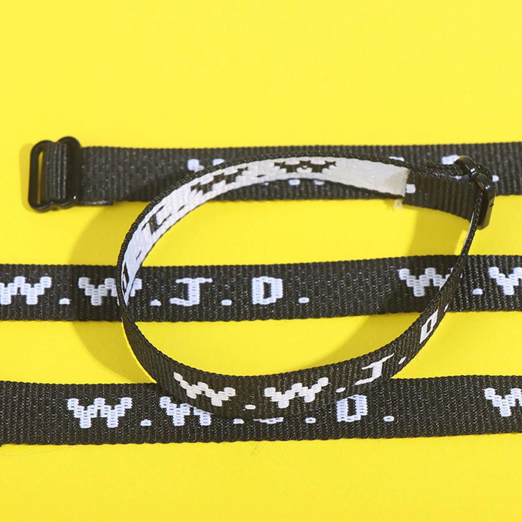 4 Stück WWJD Armbänder Religiös Christlich WWJD Armband Was Würde Jesus Tun Gewebte Armbänder für Männer Frauen Kind Junge Paar