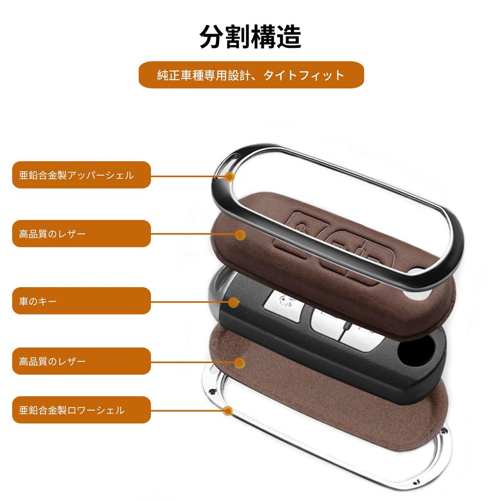 Key Fob Cover Car Key Case Car Protector for CX-3 CX-4 CX-5 CX-7 CX-9 MX-5 MX-5 Leather Smart Key (A3-brown)