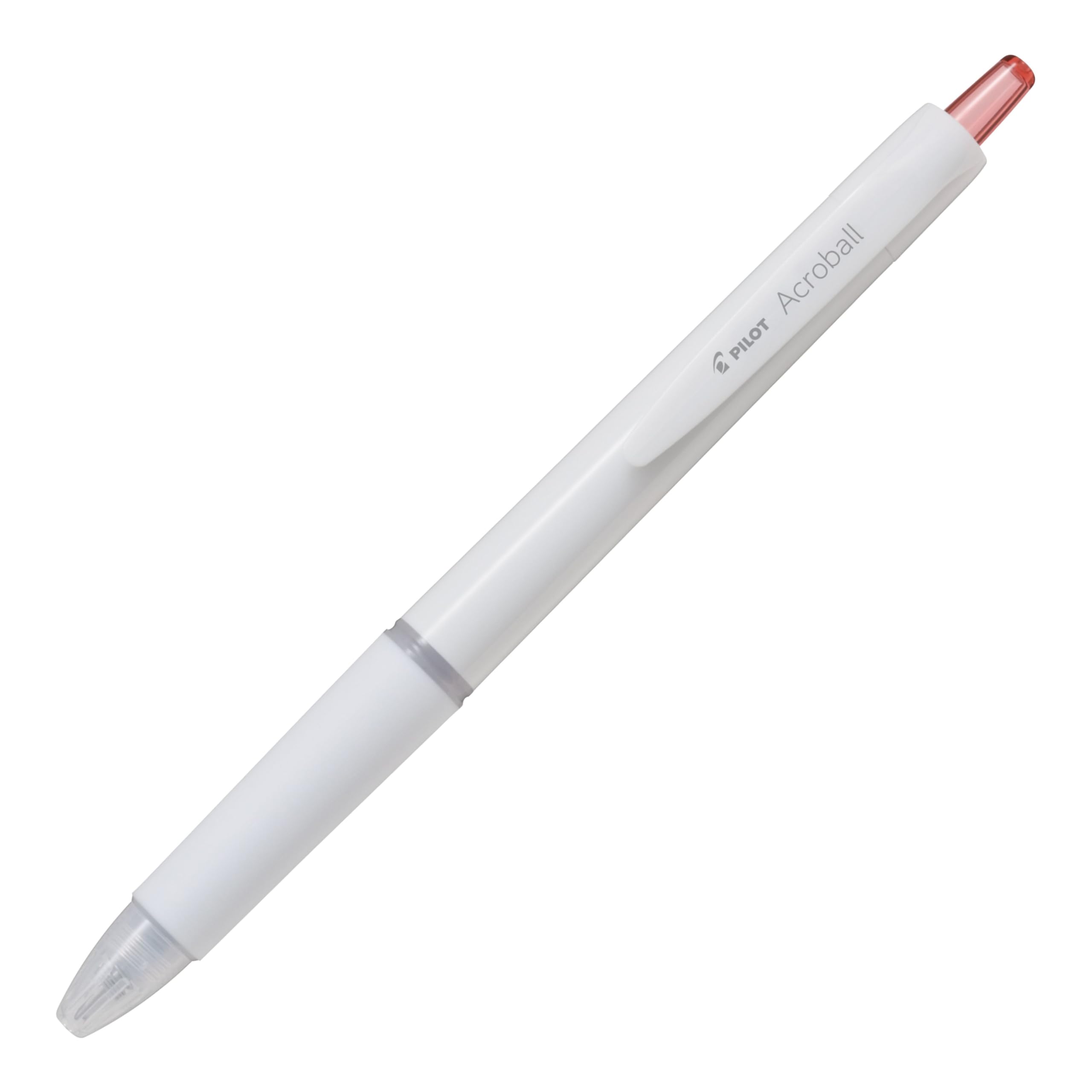 

PILOT Acroball Ballpoint 10 Pens 0.5mm Oil-Based Pen, Off-White/Red Ink, (10BAB15OWR)