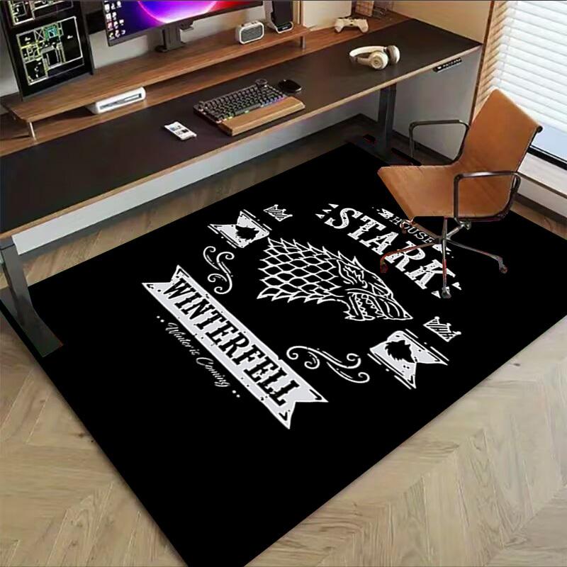 1 Stück Haus Stark Winterfell Teppich, Büroteppich Außenmatte Heimdekoration Bereichsteppich Festival