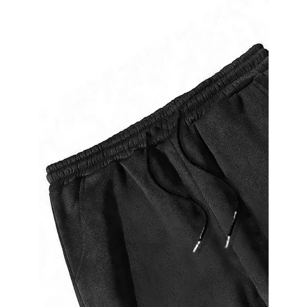 Pantaloni Sportivi Casual Larghi Monocolore Versatili da Uomo con Coulisse, Pantaloni Casual da Esterno per la Casa da Uomo per Primavera e Autunno
