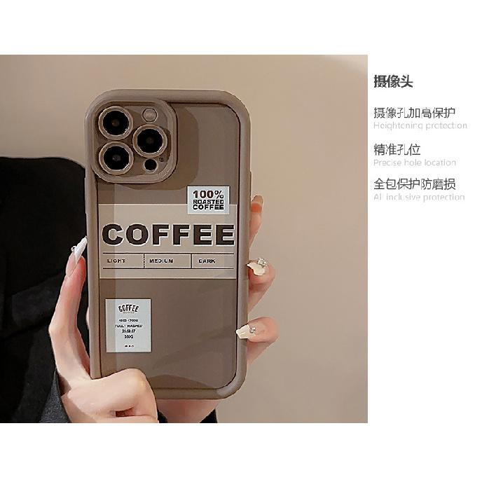 Coffee English Label Apple 17 Pro Max Phone Case iPhone 15 Retro 11 Compatible 14 Hand Strap 16 Huawei