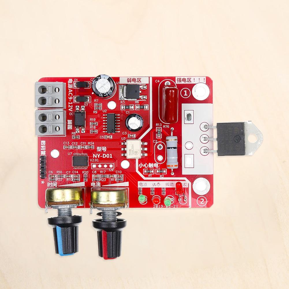 Spot Welding Machine Control Board Adjustable Time Current Spot Welder Control Board Digital Display DIY Battery Accessories