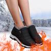 Wide Winter Boots For Women Ladies Couple Boots Winter Flat Splashing Thickening Velvet Warm Side Zipper Mid Shoes For Woman