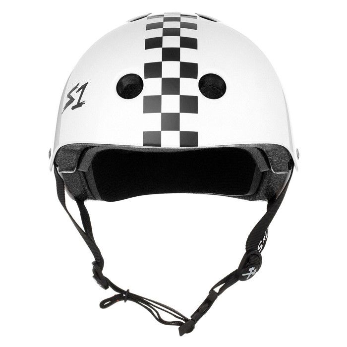 S-ONE LIFER White Gloss Checkers - Casque