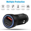 USB Cigarette Lighter Car Charger PD&QC Charger for IPhone PD 30W Quick Charge QC 18W Fast Charger  Mini Car Charger with IPhone Samsung Galaxy