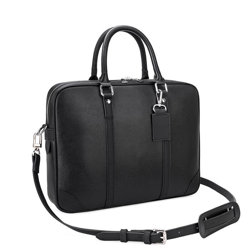 2024 Men's Business Briefcase: European & American Style, Large Capacity, Single Shoulder, Crossbody, Handheld Laptop Bag