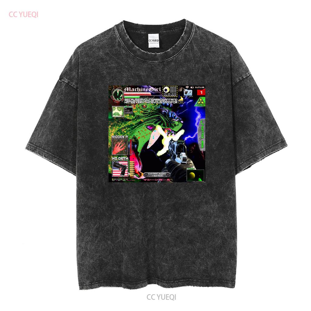 Machine Girl Weil Ich Jung Arrogant Bin Und Alles Hasse Wofür Du Stehst Album T-Shirt Breakcore Merch vintage Gewaschen Lässig