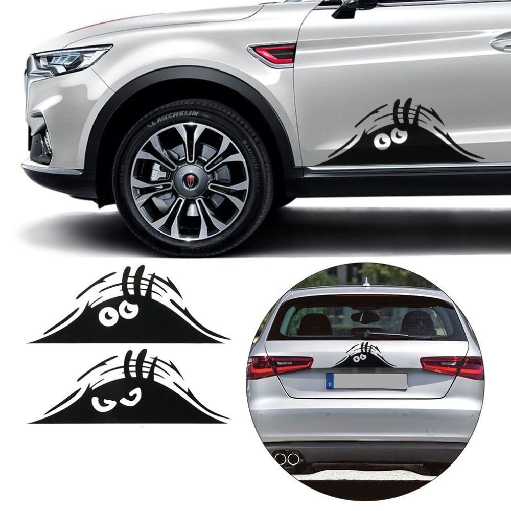 

4 шт. 19*7 см черный выглядывающий эльф автомобиль наклейка для окна автомобиля бампер ноутбук мотоцикл