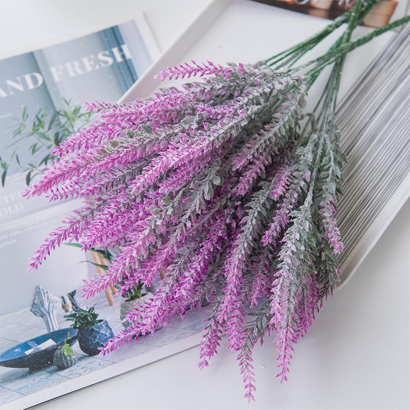 1Pc Artificial Plants Scrapbook Plastic Lavender Vases Home Decor Ornamental Flowerpot Party Wedding Decorative Flowers Diy Gift