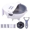 9 in 1 Vegetable Cutter with Drain Basket Multifunctional Large Capacity Magic Rotate Vegetables Chopper Veggie Shredder Grater