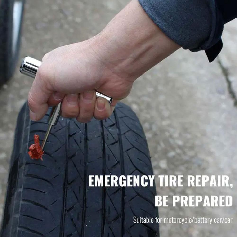 Auto Tire Repair Tool Tire Repair Rubber Strip Threaded Drill Metal Kit Vacuum Tire Quick Repair Kit