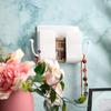 Multifunctional Wall Mounted Phone Plug Holder With Storage Hooks Home Sundries Organizer Adhesive Remote Control Brackets Racks