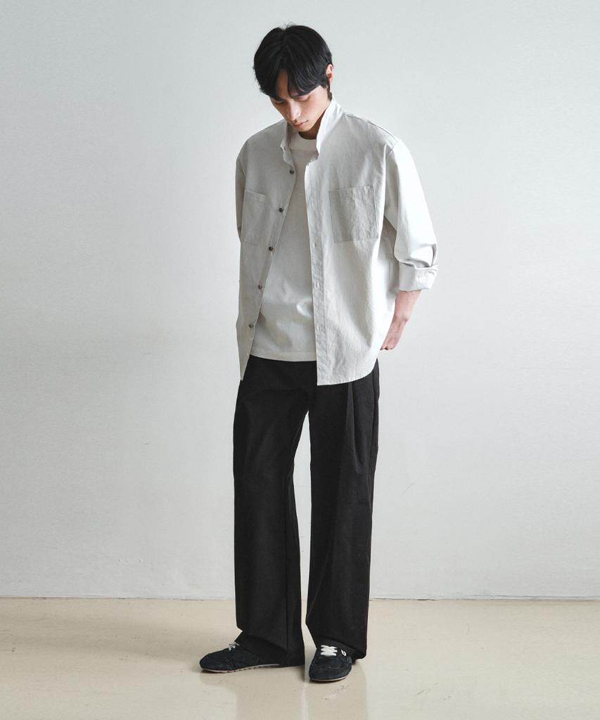 Wednesday Oasis Deep Tuck Wide Cotton Pants_Black(W26Pt03)