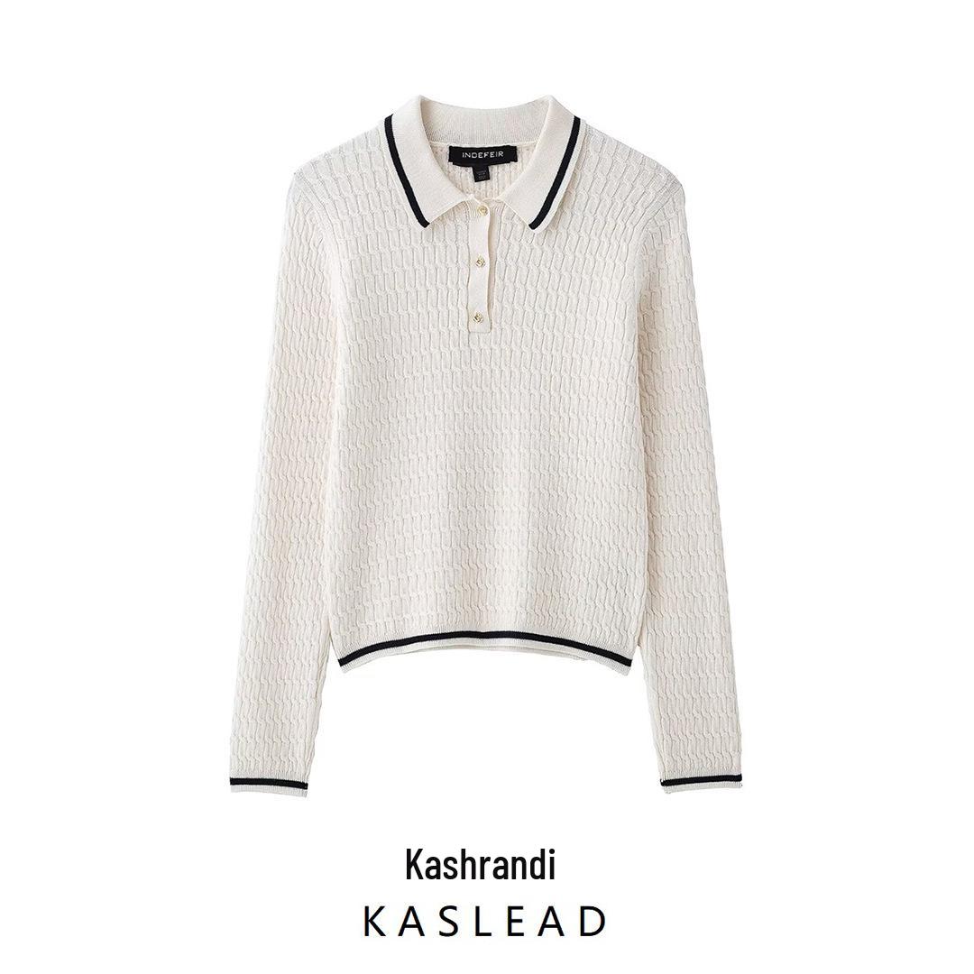

2025 Spring Women s European & American Eight-Strand Braid Long Sleeve Knitwear S