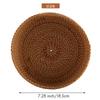 Good-Handmade Autumn Rattan Weaving Round Storage Basket Fruit Dish Rattan Bread Basket For Kitchen Food Picnic Bread Sundry Min