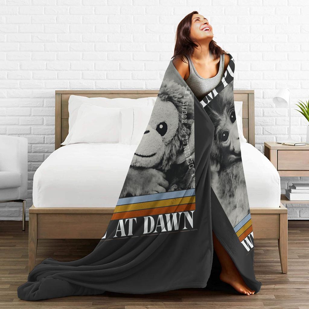 Monkey Punch Blanket Quality Warm Cozy  Throw Blanket Winter Travel Outdoor Trend Bedspread