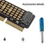 M2 NVME Adapter Card M.2 M-Key Accelerator Card Full Speed X4 M.2 To PCI-E4.0 Converter Support 1U Server for 2230-2280 M.2 SSD