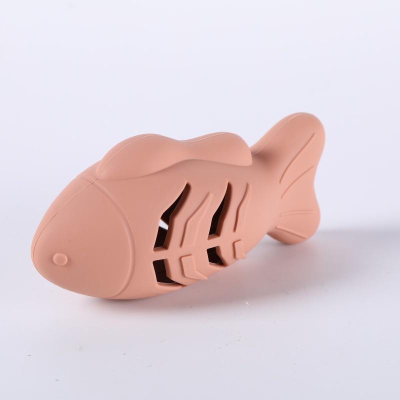 Small Fish Hiding Food Grinding Teeth Entertainment Pets Interactive Toys Durable Bite-Resistant Silicone Hide Snacks Pets Toy