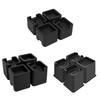 Multifunctional Bed Risers 2in/3in/4in Double Sided Use Leg Risers with Lockable Wheel for Table Sofa Couch Cabinet