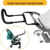 Reversible Baby Stroller Handlebar Extension - Universal Two-Way Push Bar Accessory