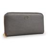 Ryoko Kikuchi Long Large Round Card Octagonal Feng Shui Brand Women's Wallet, Capacity, Zipper, Case, Smooth, Brooch, Auspicious, (Black)
