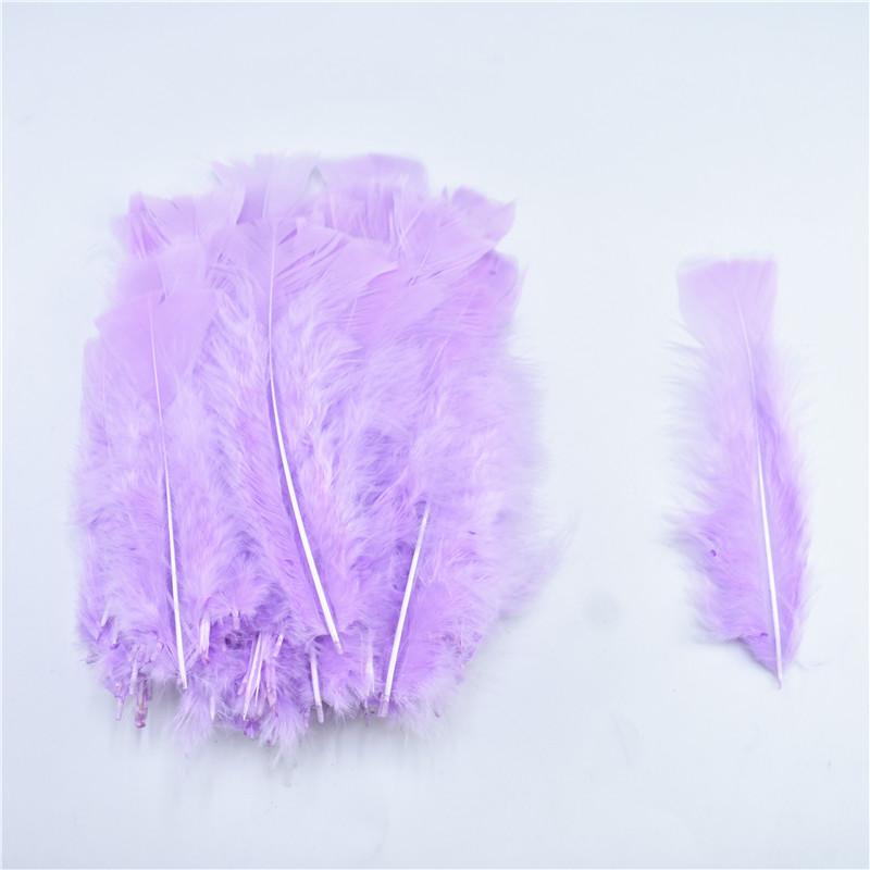 100pcs Flat Fluffy Colorful Turkey/Chicken FeathersDiy Pheasant Plume for Needlework Decor Clothes Handicraft Accessories10-18cm
