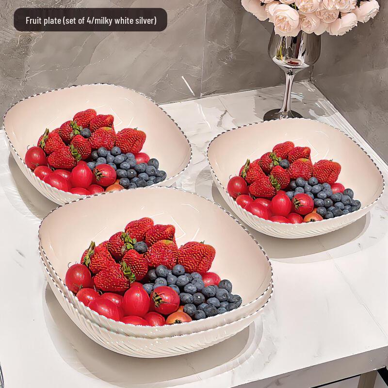 Elegant Korean Style Plastic Fruit & Snack Plate