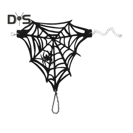 

Паутина цепочка на палец ажурный паук декор регулируемая готическая цепочка на руку Хэллоуин вечеринка карнавал пасхальный день браслет кольцо чёрный