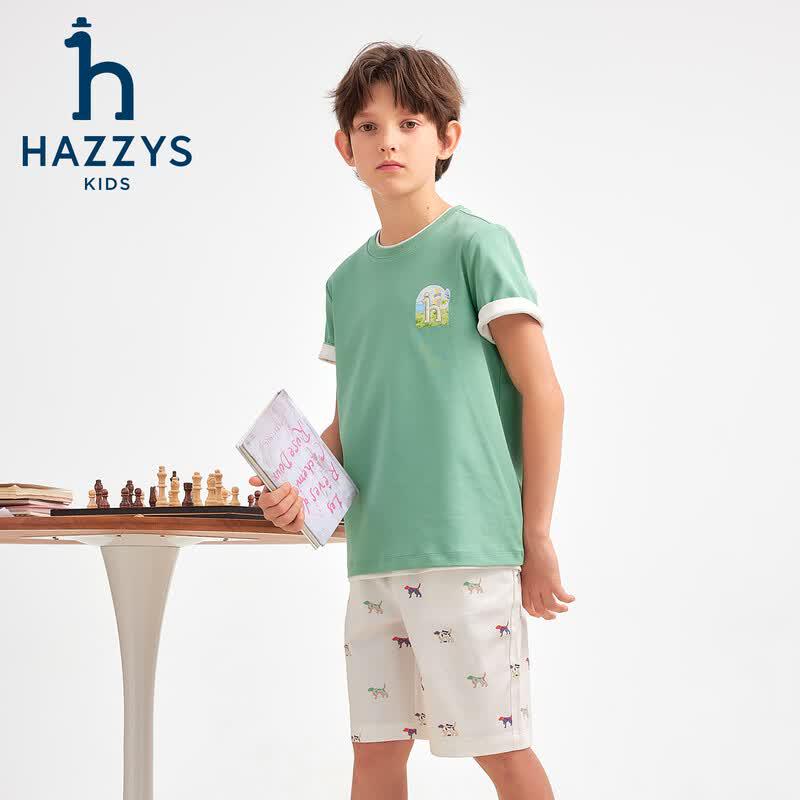 HAZZYS Unisex Kids' College Style Short Sleeve T-Shirt