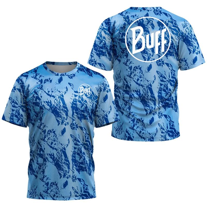 Summer Round Neck 3D BUFF Print Top Fashionable Casual Sport Short Sleeved Men's T-shirts
