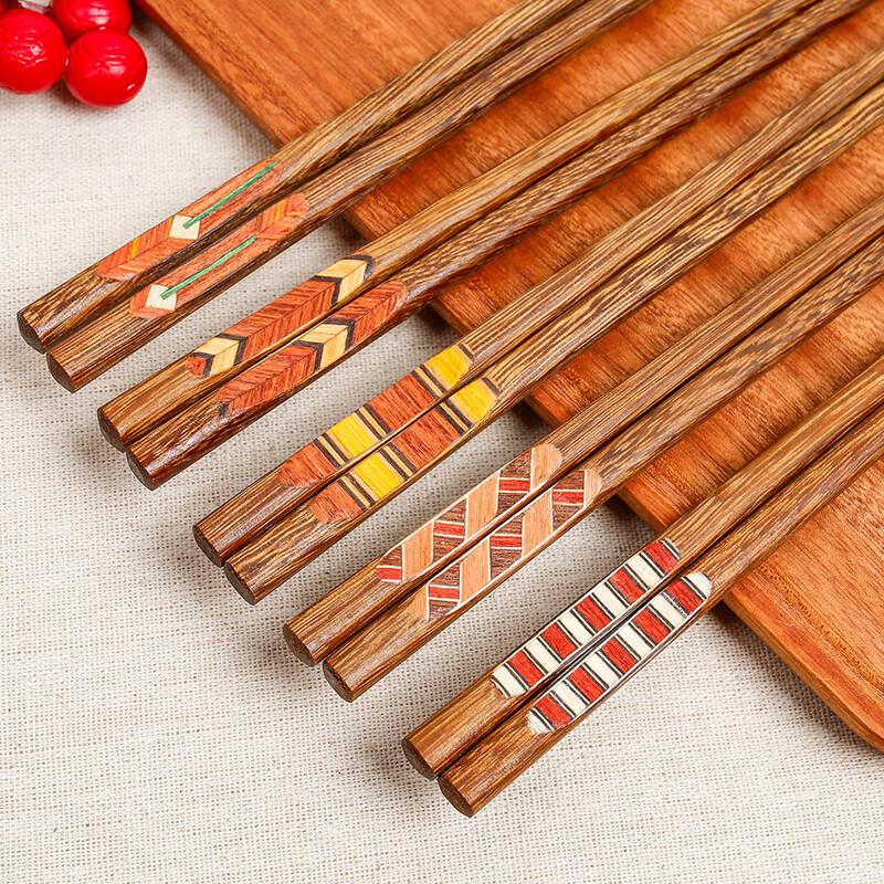 Alishan Wenge Wood Inlaid Chopsticks