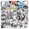 50 Husky Doodle Personalized Cartoon Animals Children's Creative DIY Skateboard Luggage Stickers Waterproof