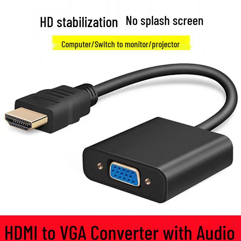 HDMI To VGA Cable with Audio and Power Adapter – High-Definition TV and Computer Connection