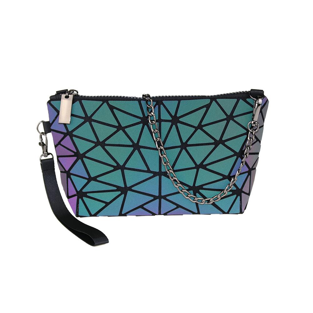 Sac Géométrique Diamant Sac Bandoulière Mini Géométrique pour Femme Sac Cosmétique Coloré Sac à Main Pliable Créatif pour Femme