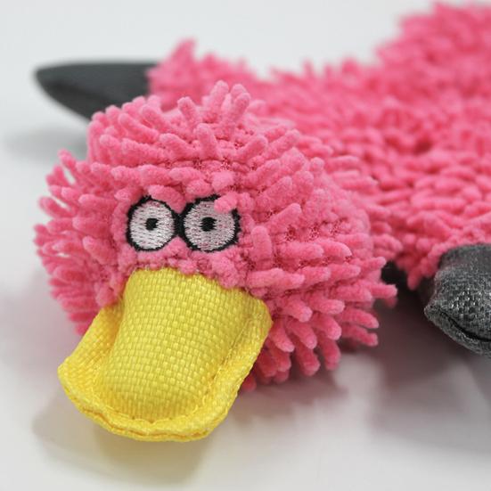 Plush Duck Dog Toy Indestructible Stuffed Animal Squeaky Toy Rope Knot Chew Toy for Aggressive Chewers Puppy Teething And Fetch Play