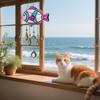 Sea Animal Sun Catcher Coastal Hanging Decoration Conch Starfish Seahorse Suncatcher for Home Windows Balcony Decor